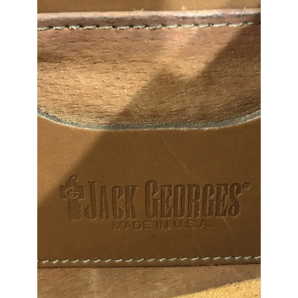 Vintage Jack Georges Leather Briefcase Crossbody Laptop Bag made in USA No Strap